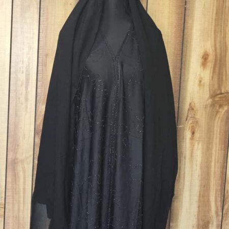 Classic 3-Piece Abaya Set Noir Black Size 54