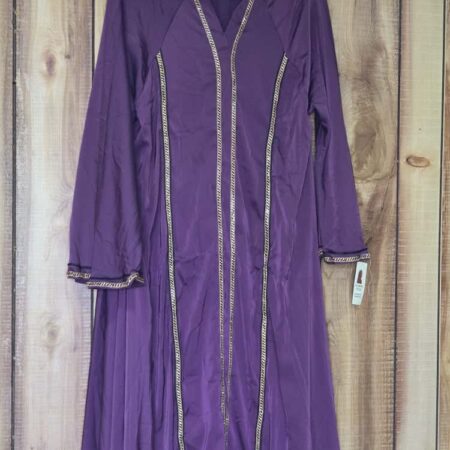 Classic 3-Piece Abaya Set Purple Size 52